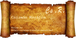 Csizmás Rozália névjegykártya