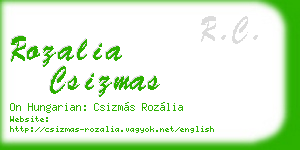 rozalia csizmas business card