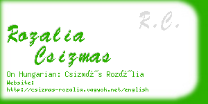 rozalia csizmas business card